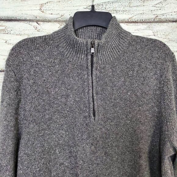 Sonoma Goods for Life Women’s Sweater M Gray Mock Neck 1/4 Zip Pullover Knit - Picture 3 of 7